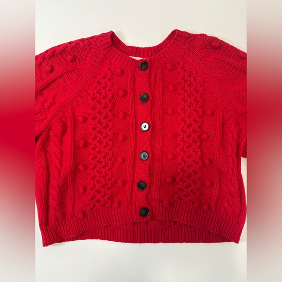 THE GREAT The Mountainside Cardigan in Deep Rose - Picture 9 of 16